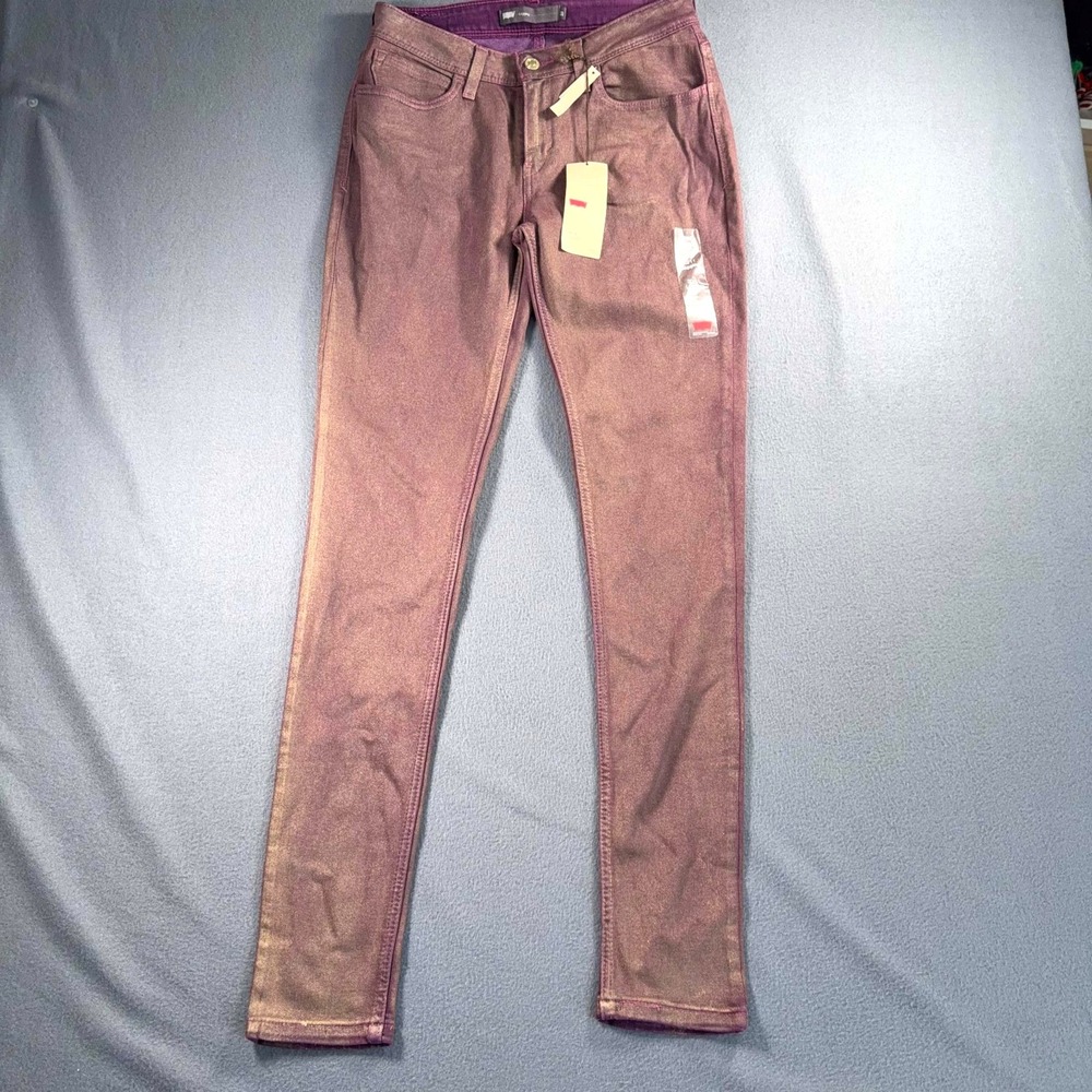 Levis Purple Metallic Jeggings Womens 30 Go Forth Skinny Jeans NWT 28x32